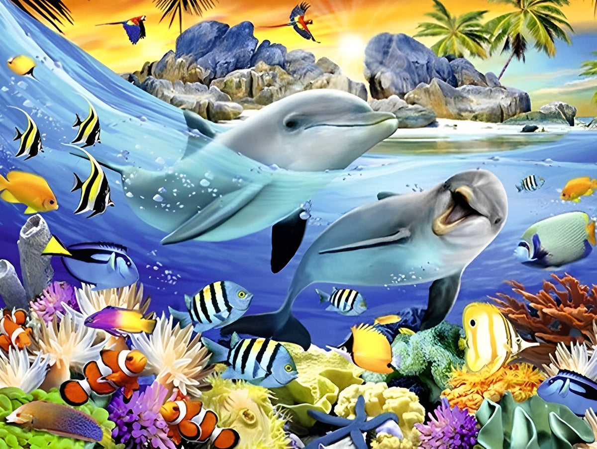 Craft Planet Selbstklebende Schaumstoff-Formen – Delfine & Fische, Mehrfarbig Für Bastelprojekte