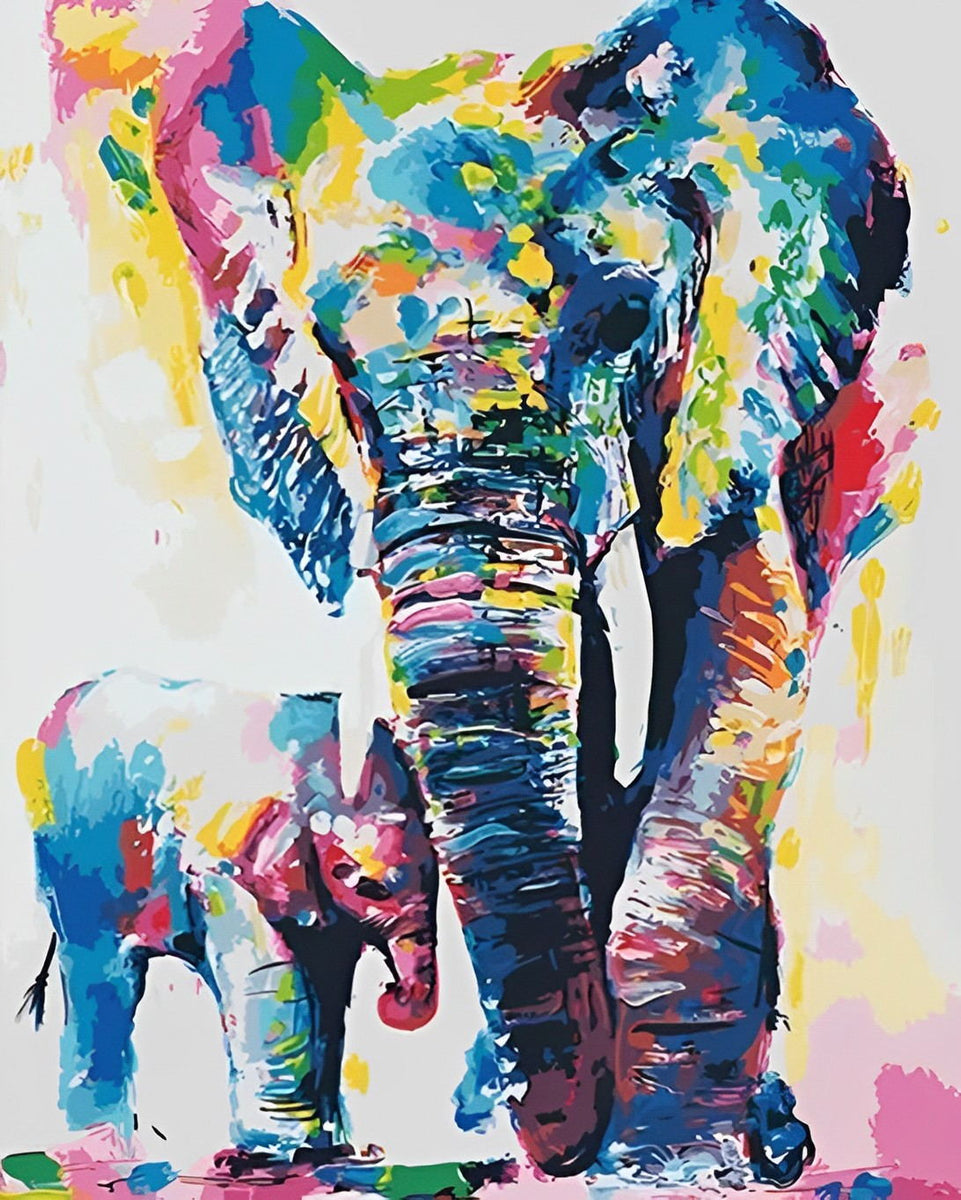 Yeesam Malen Nach Zahlen Für Erwachsene – Löwe, Adler, Elefant & Sonne Auf 40,6x50,8 Cm Leinwand