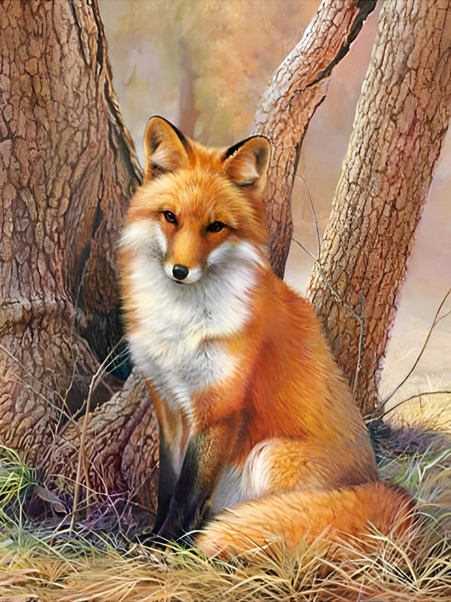 LSDEERE Malen Nach Zahlen Kit 'Waldtiere Fuchs' – Leinwand 40x50 Cm, Inkl. Farben & Pinsel, Für Erwachsene