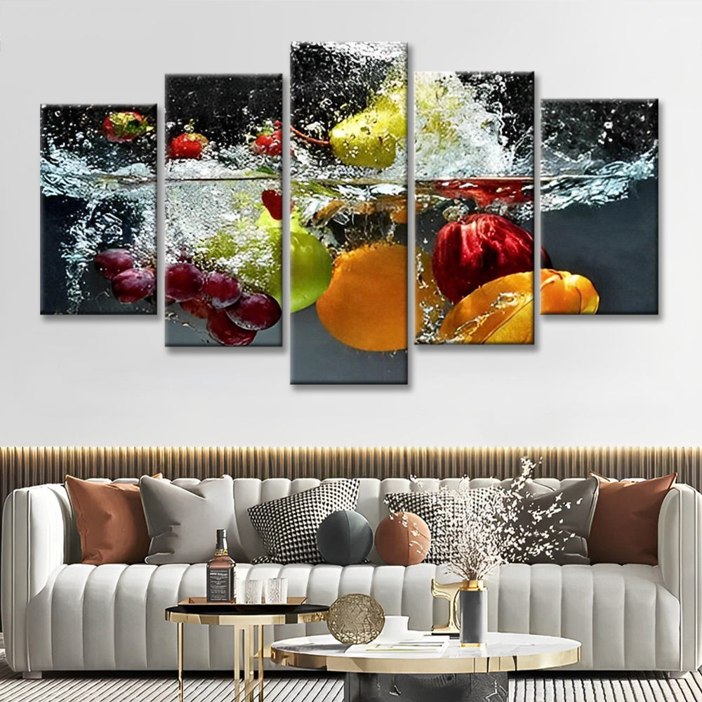 Malen Nach Zahlen Obst-Set 6-teilig - 20x30cm Mit Acrylfarben & Pinseln