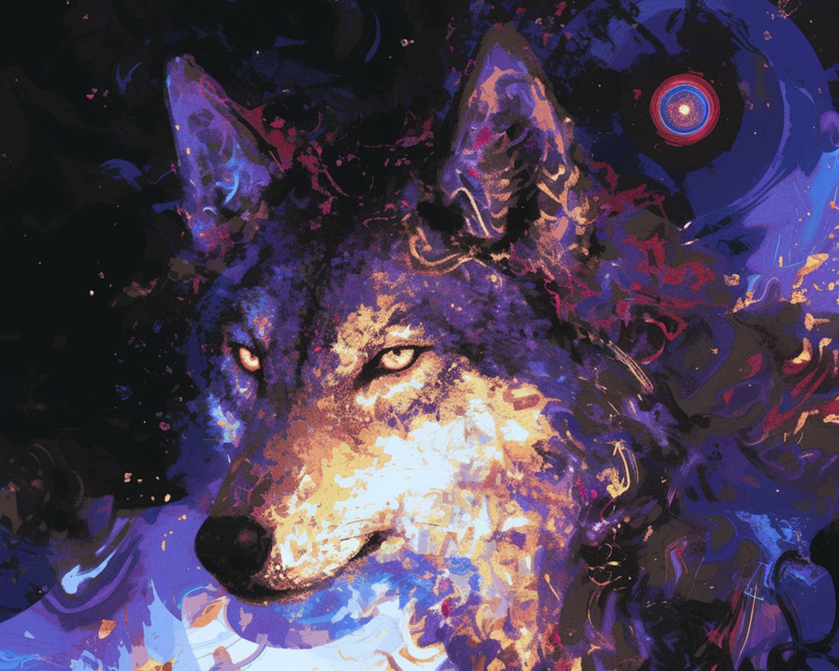 Malen Nach Zahlen Kit „Weißer Wolf“ Für Erwachsene | 50x60 Cm Leinwand Mit Acrylfarben | Entspannung & Kreatives DIY