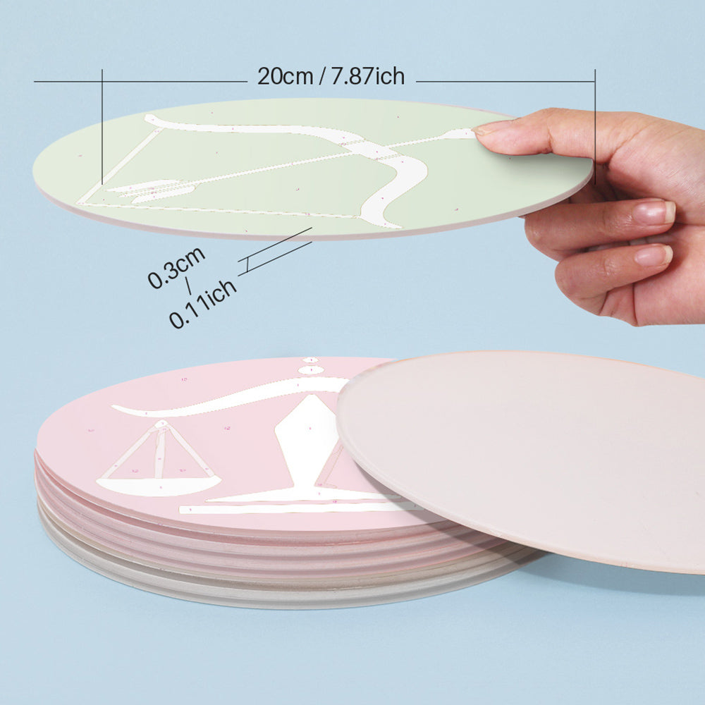 12 Stück Cartoon Konstellation Logo Tischsets Malen nach Zahlen