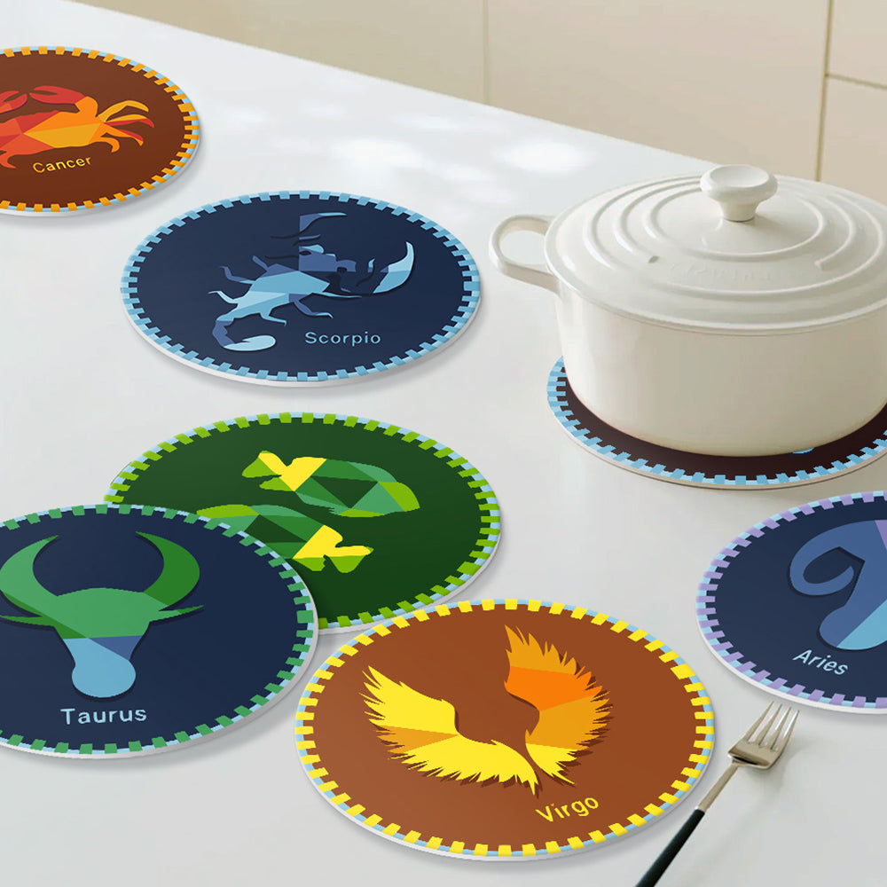 12 Stück Tischsets der Konstellationsserie Malen nach Zahlen