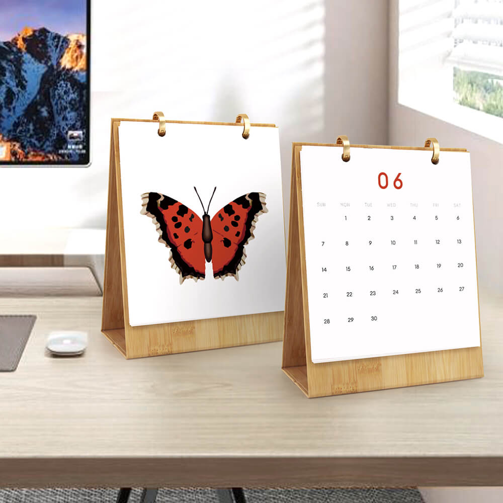 2026 Tischkalender Malen nach Zahlen | Bunte Schmetterlingsexemplare