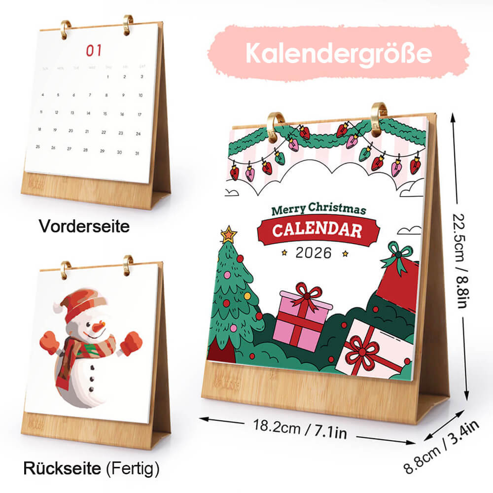 2026 Tischkalender Malen nach Zahlen | Frohe Weihnachten