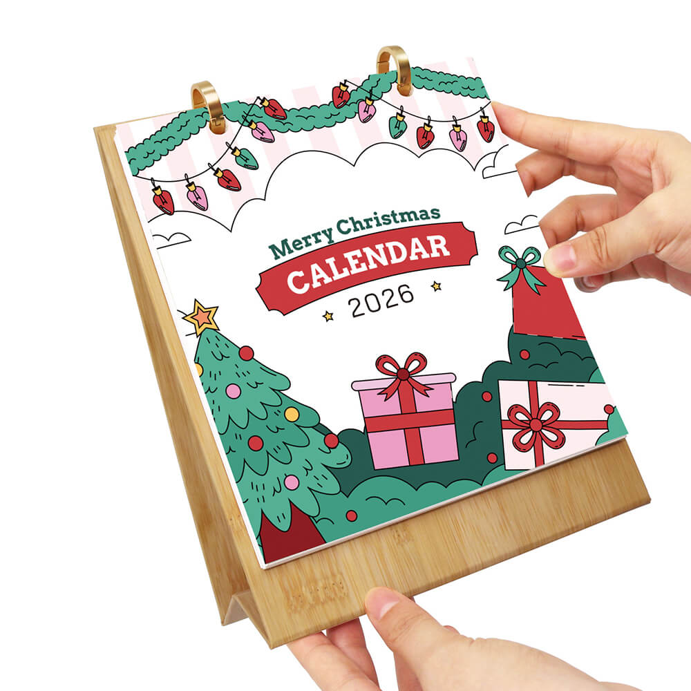 2026 Tischkalender Malen nach Zahlen | Frohe Weihnachten
