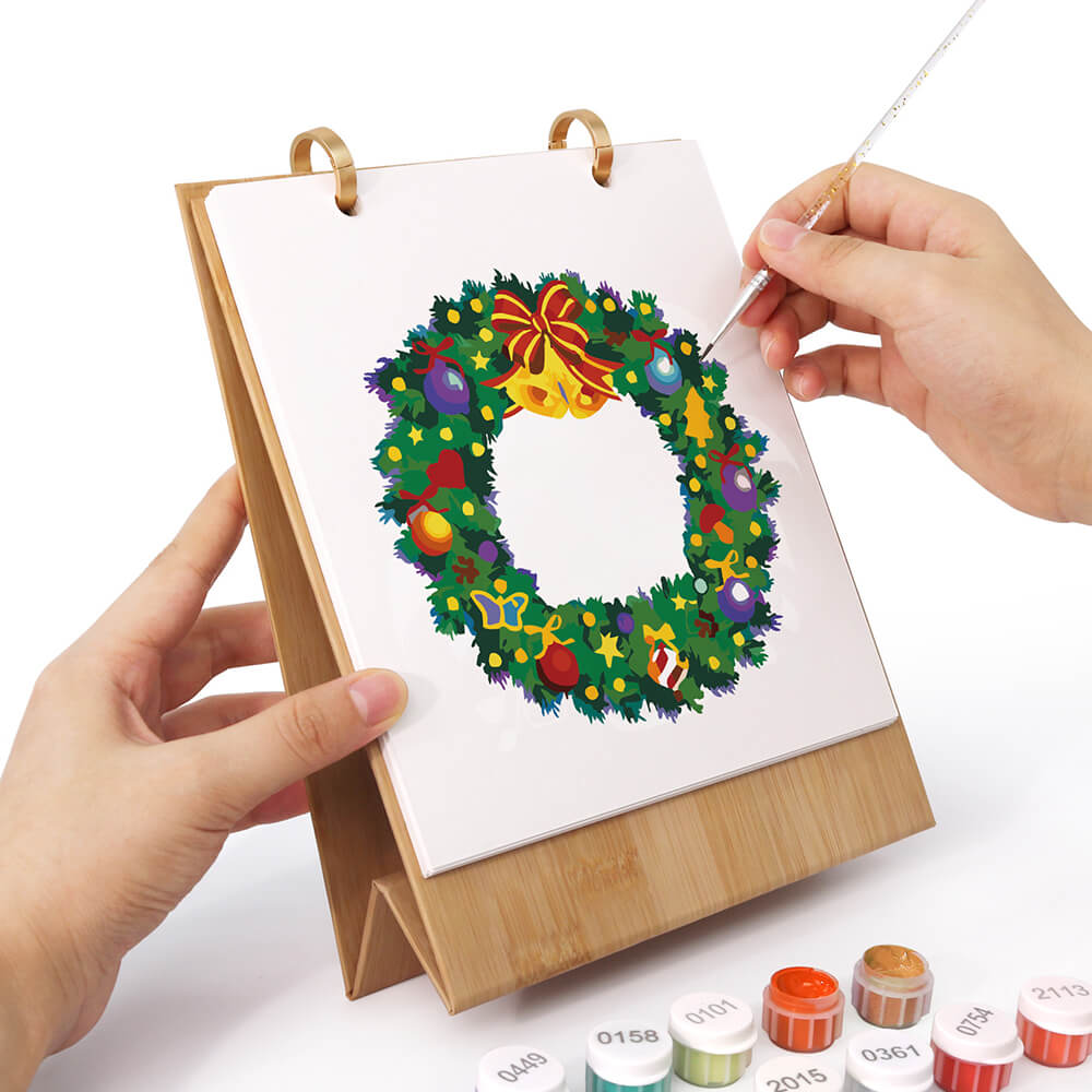 2026 Tischkalender Malen nach Zahlen | Frohe Weihnachten