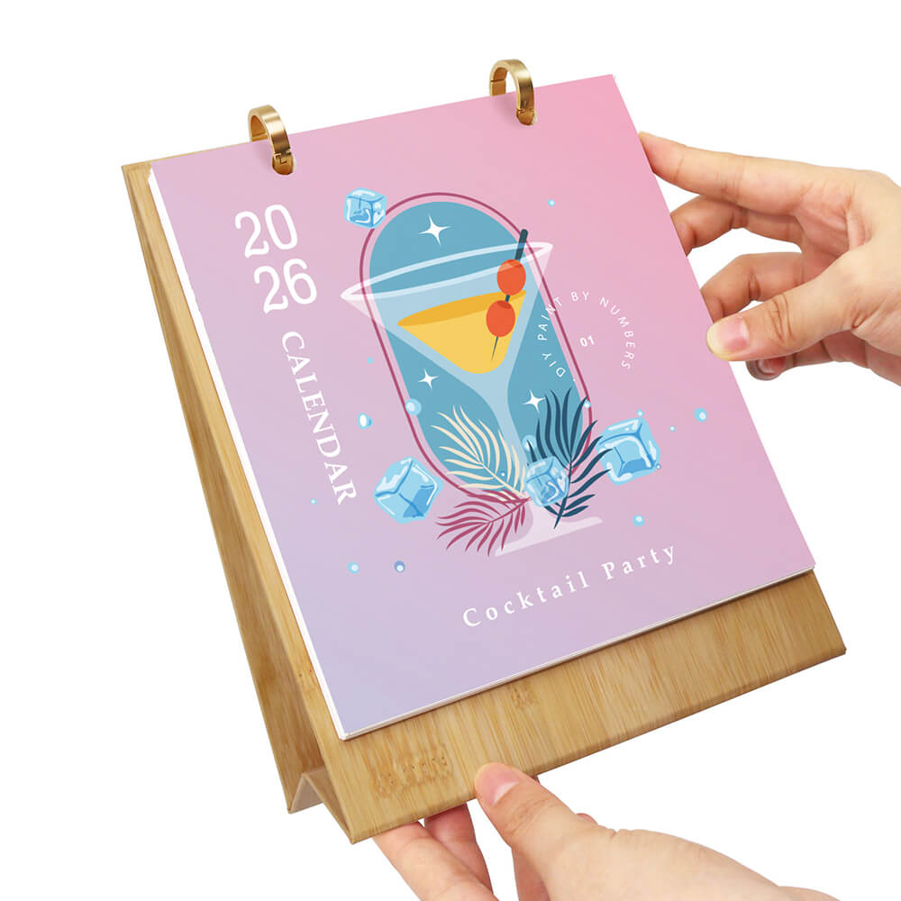 2026 Tischkalender Malen nach Zahlen | Leckere Cocktails