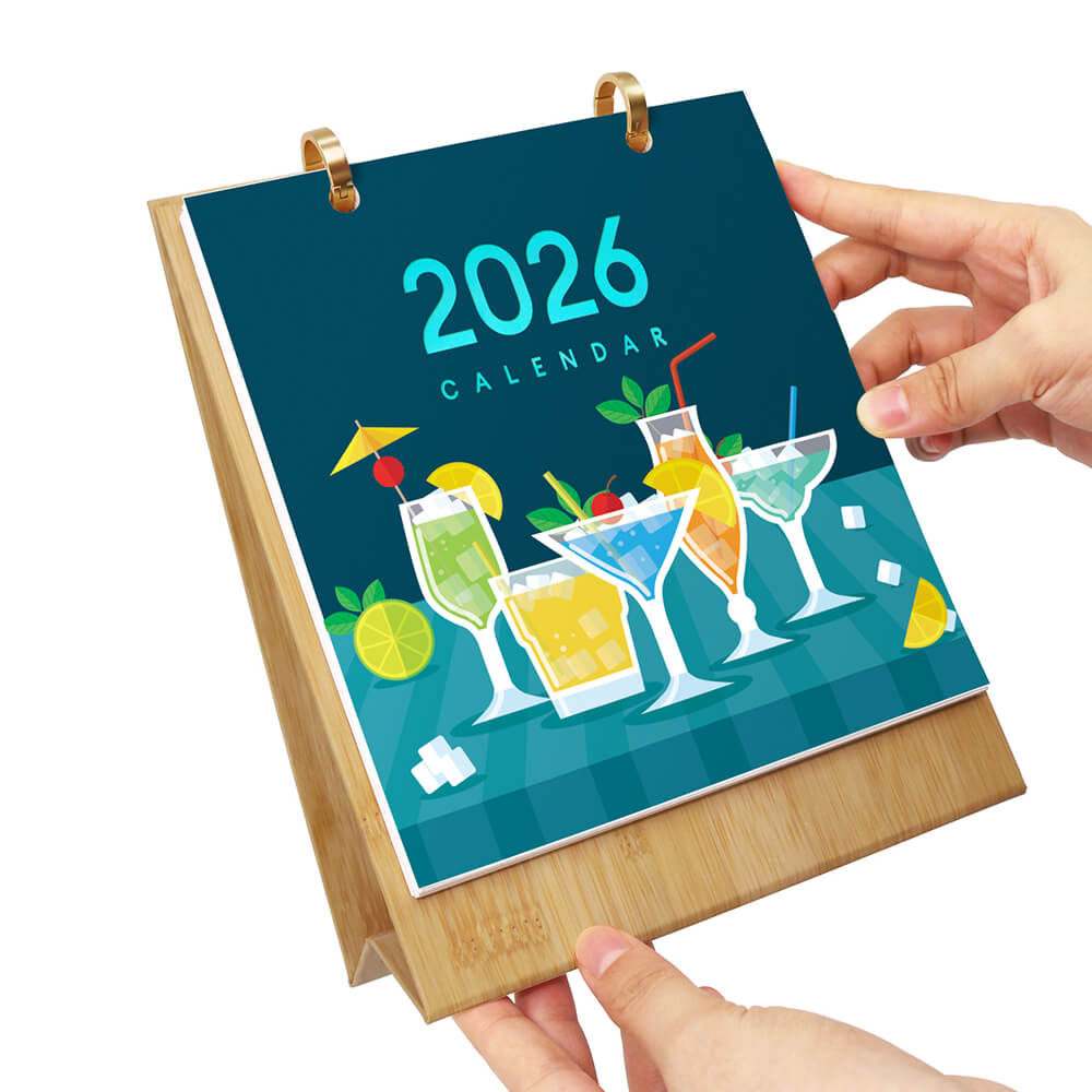 2026 Tischkalender Malen nach Zahlen | Luxuriöse Cocktails
