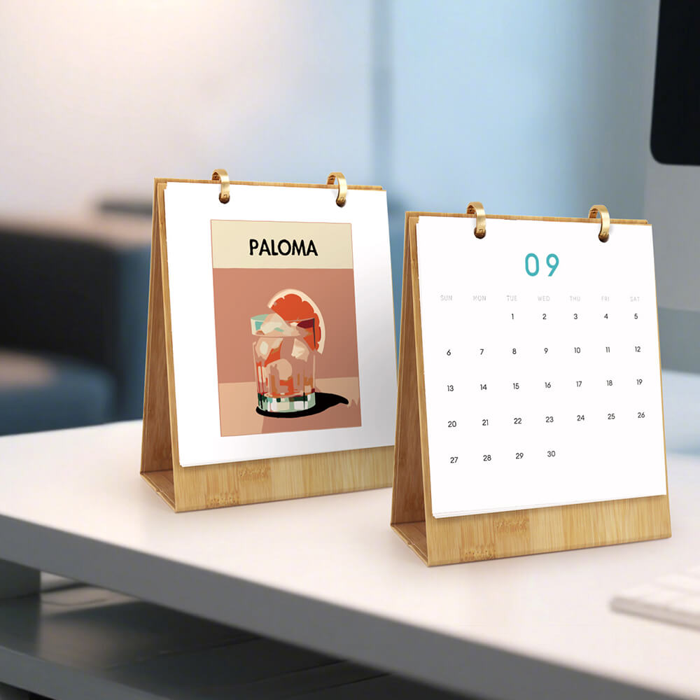 2026 Tischkalender Malen nach Zahlen | Luxuriöse Cocktails