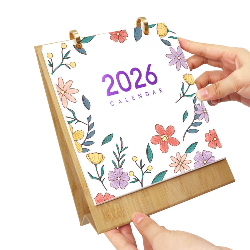 2026 Tischkalender Malen nach Zahlen | Schöne Blumen