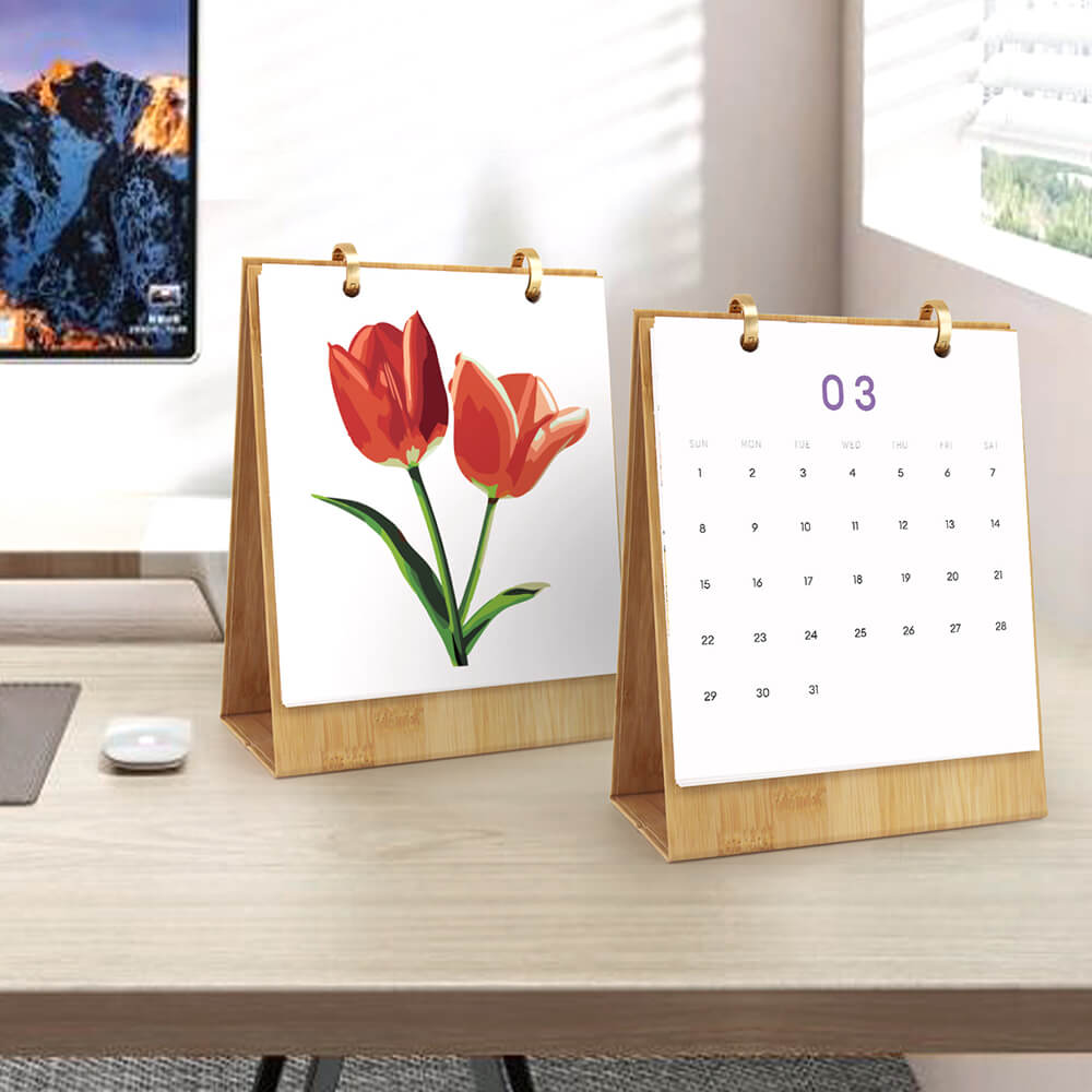 2026 Tischkalender Malen nach Zahlen | Schöne Blumen