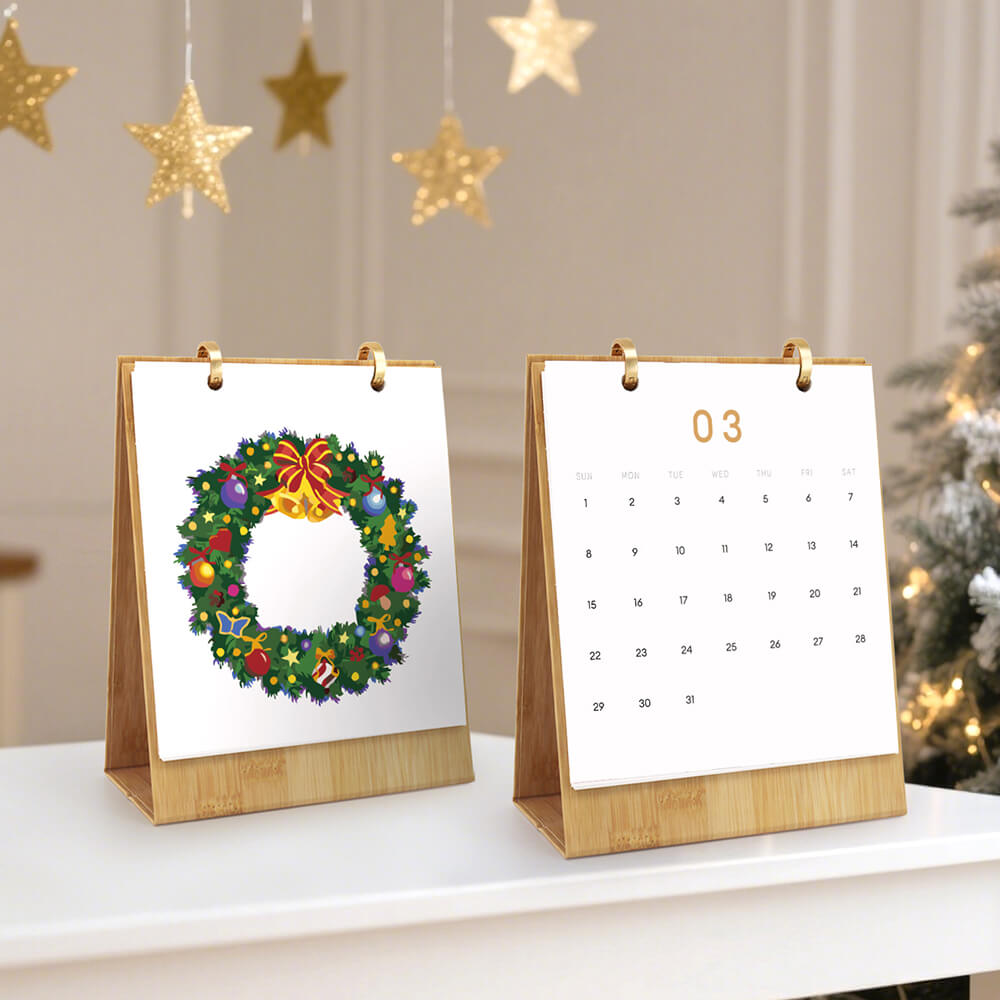 2026 Tischkalender Malen nach Zahlen | Weihnachts-Atmosphäre