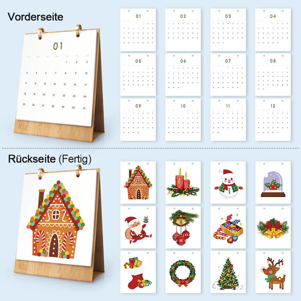 2026 Tischkalender Malen nach Zahlen | Weihnachtsdekorationen
