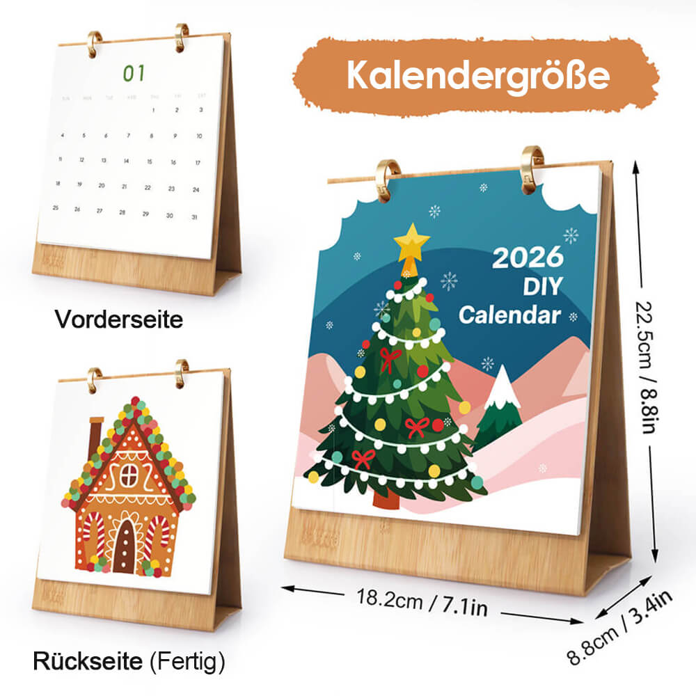 2026 Tischkalender Malen nach Zahlen | Weihnachtsdekorationen