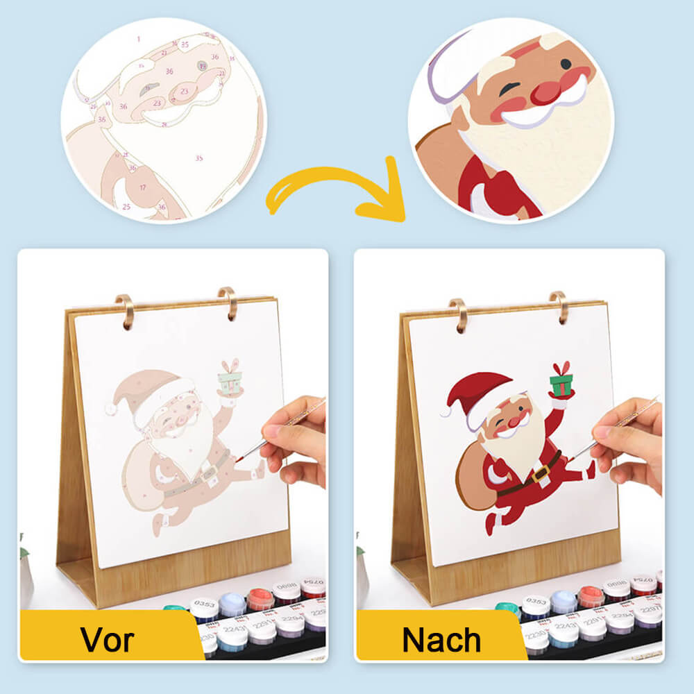 2026 Tischkalender Malen nach Zahlen | Weihnachtsdekorationen