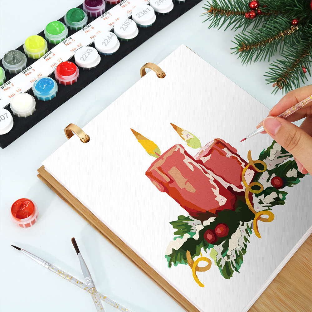 2026 Tischkalender Malen nach Zahlen | Weihnachtsdekorationen