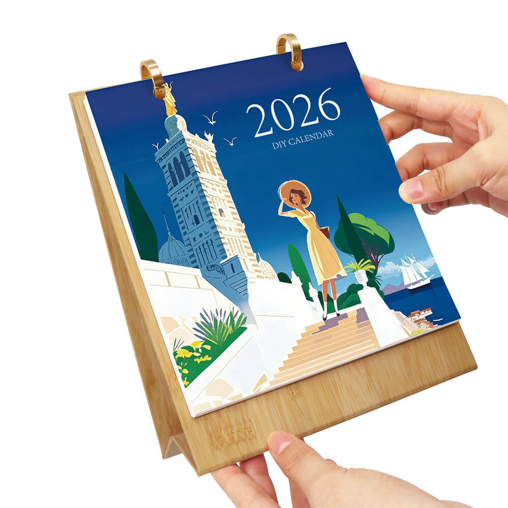 2026 Tischkalender Malen nach Zahlen | Weltreisen