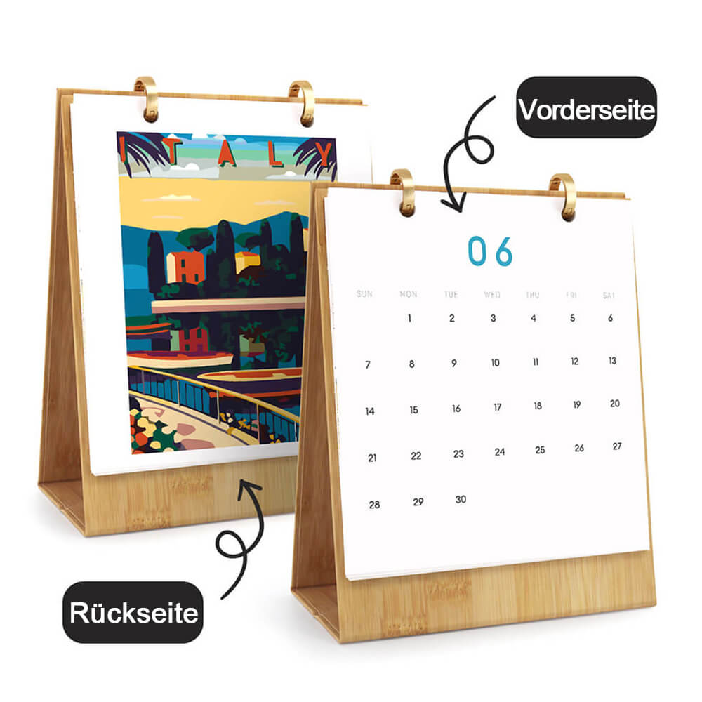 2026 Tischkalender Malen nach Zahlen | Weltreisen