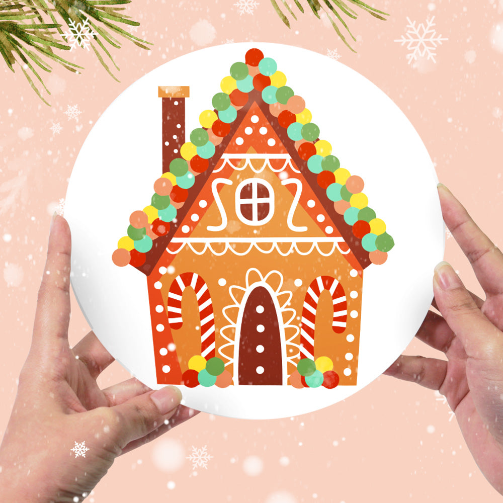 4 Stück Cartoon Weihnachtsburg Tischsets Malen nach Zahlen