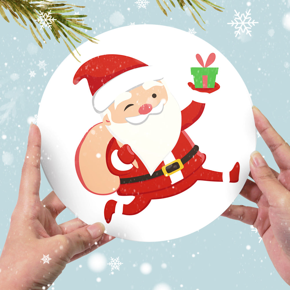 4 Stück Fröhliche Weihnachtsmann Tischsets Malen nach Zahlen