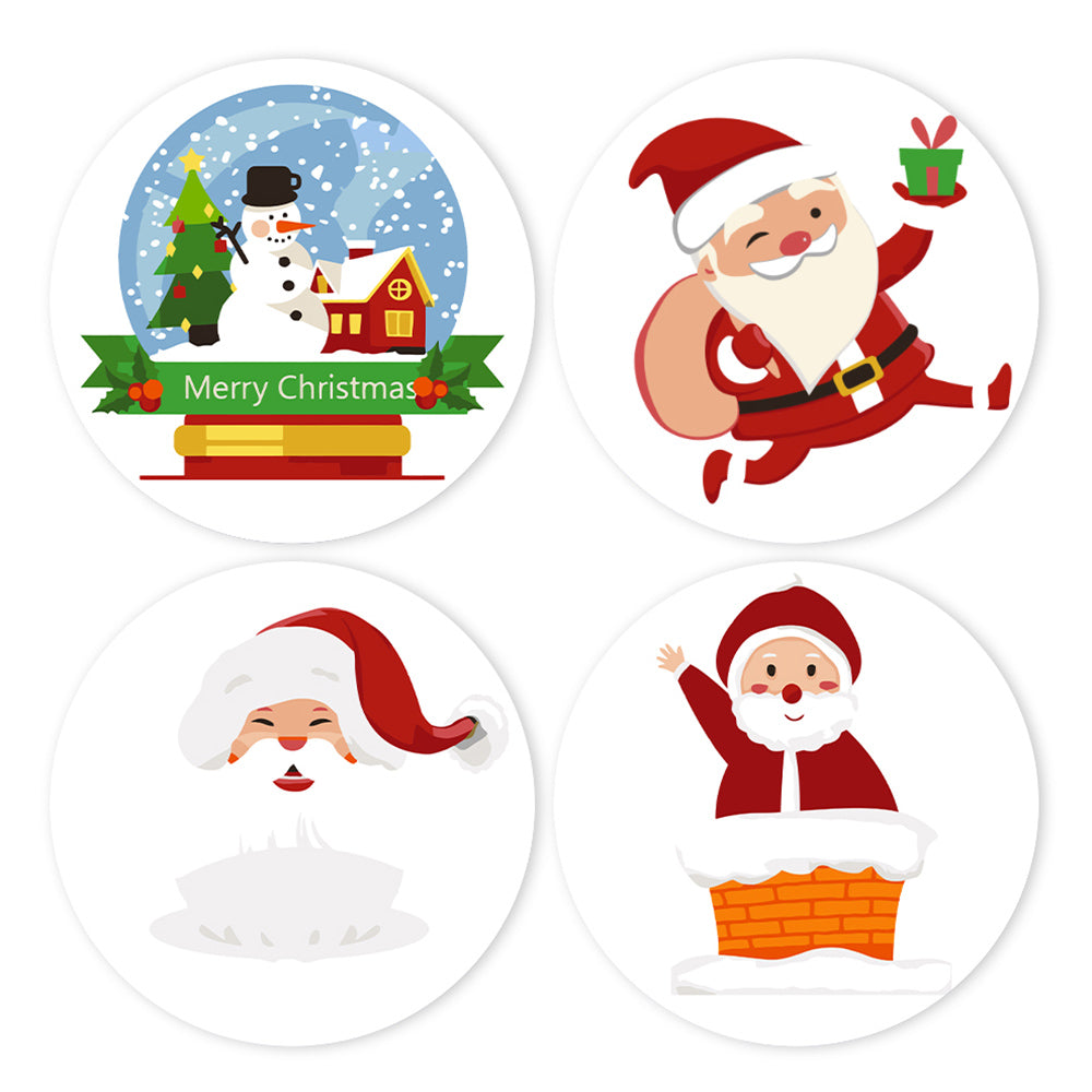 4 Stück Fröhliche Weihnachtsmann Tischsets Malen nach Zahlen
