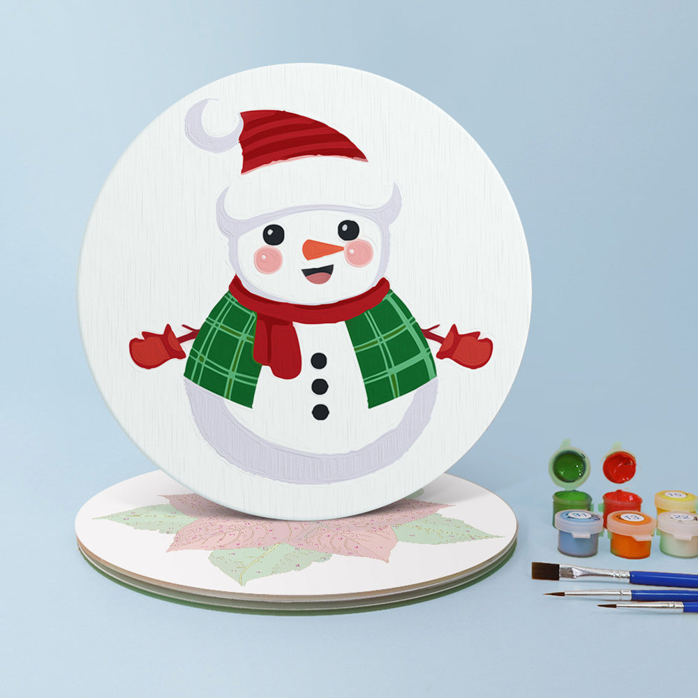 4 Stück Weihnachtsbonbons und Geschenk Tischsets Malen nach Zahlen