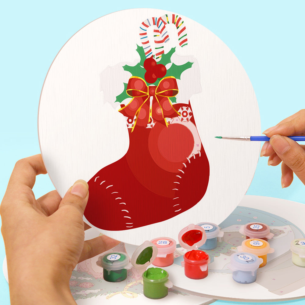 4 Stück Weihnachtsdekorationen Tischsets Malen nach Zahlen