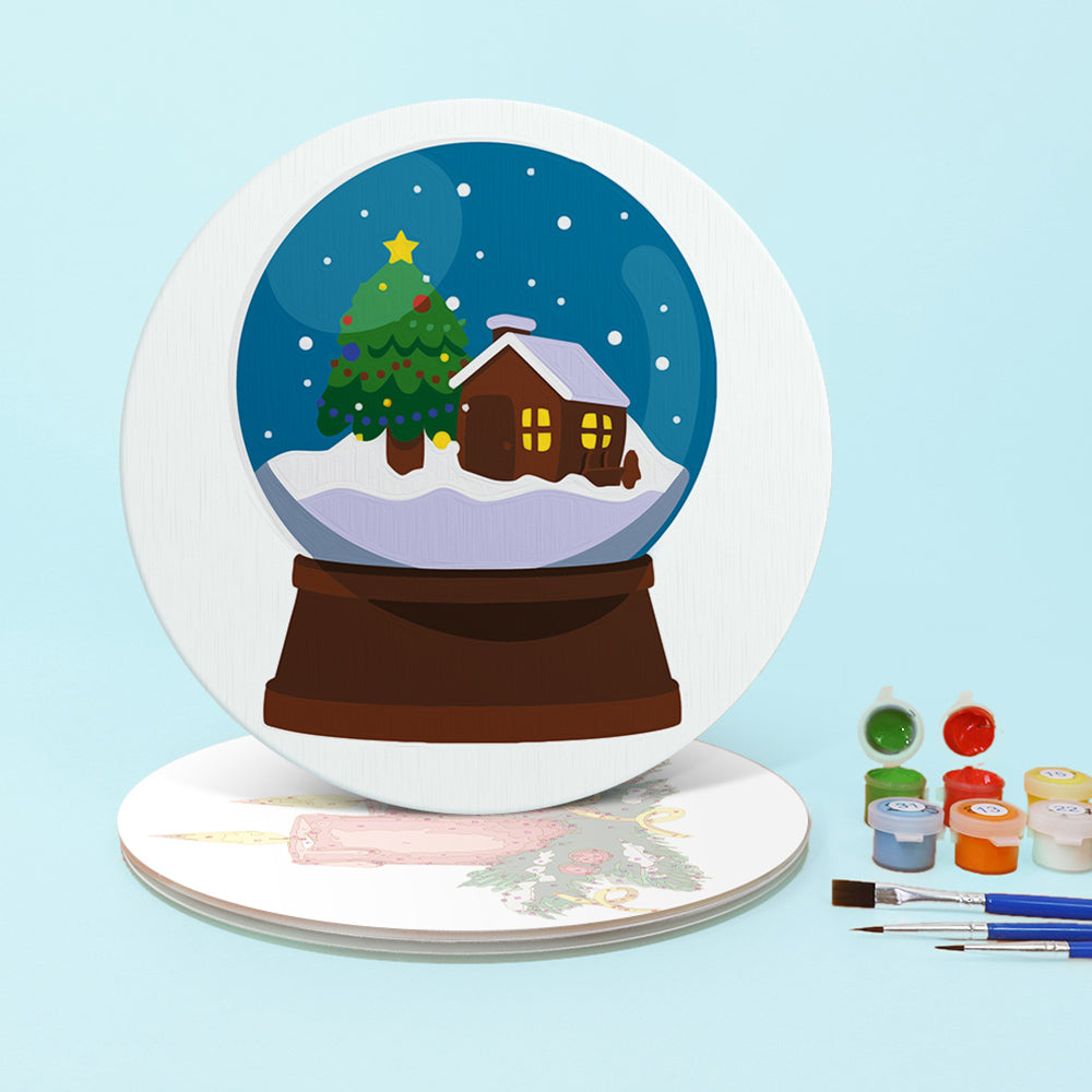 4 Stück Weihnachtsdekorationen Tischsets Malen nach Zahlen