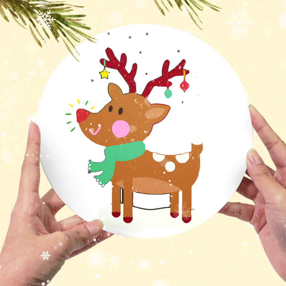4 Stück Weihnachtshandschuhe und Glocken Tischsets Malen nach Zahlen