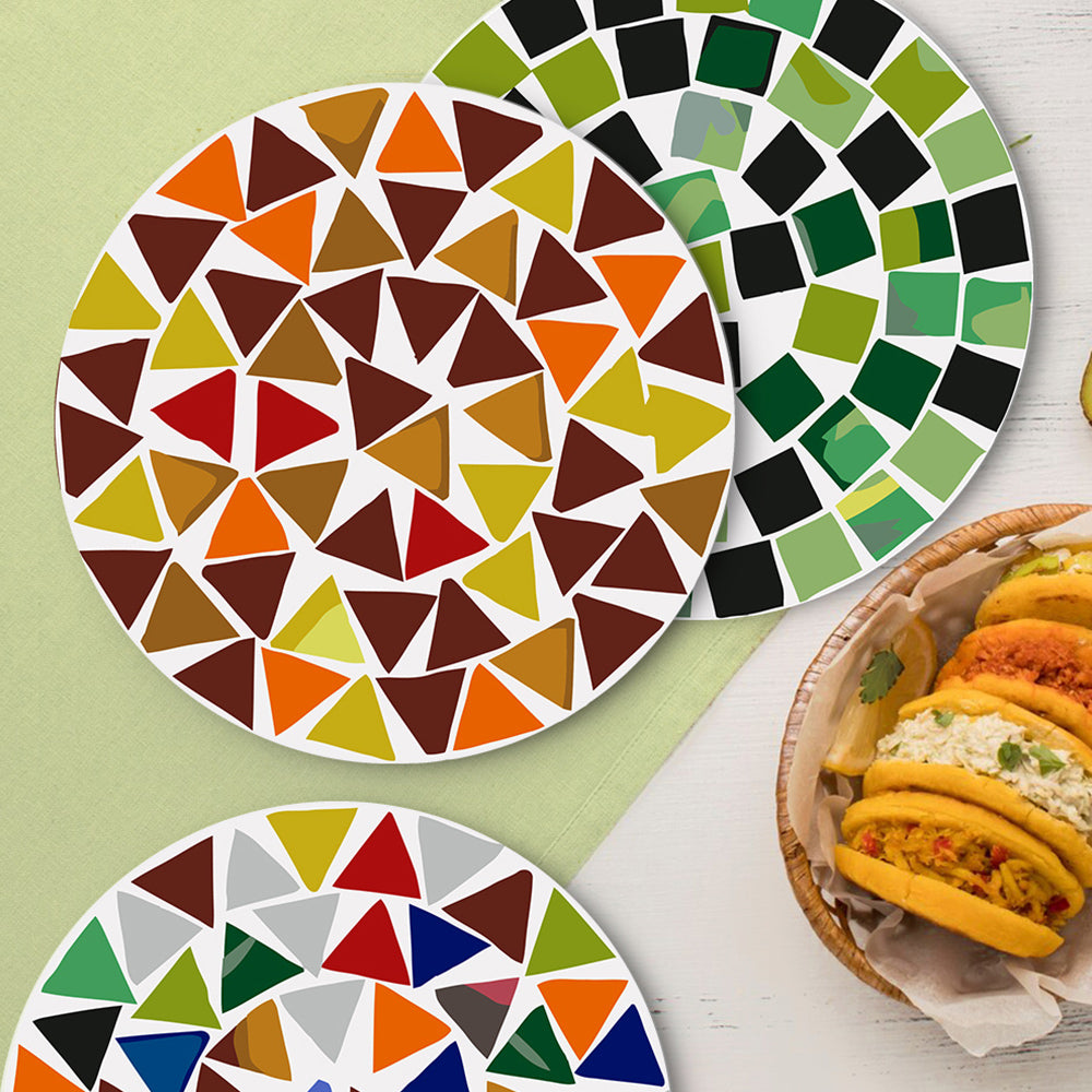 6 Stück Farbblock-Mandala Tischsets Malen nach Zahlen