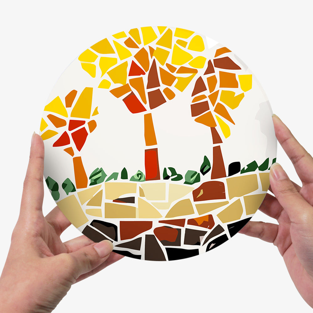 6 Stück Farbenfrohe Herbstpflanzen-Tischsets Malen nach Zahlen