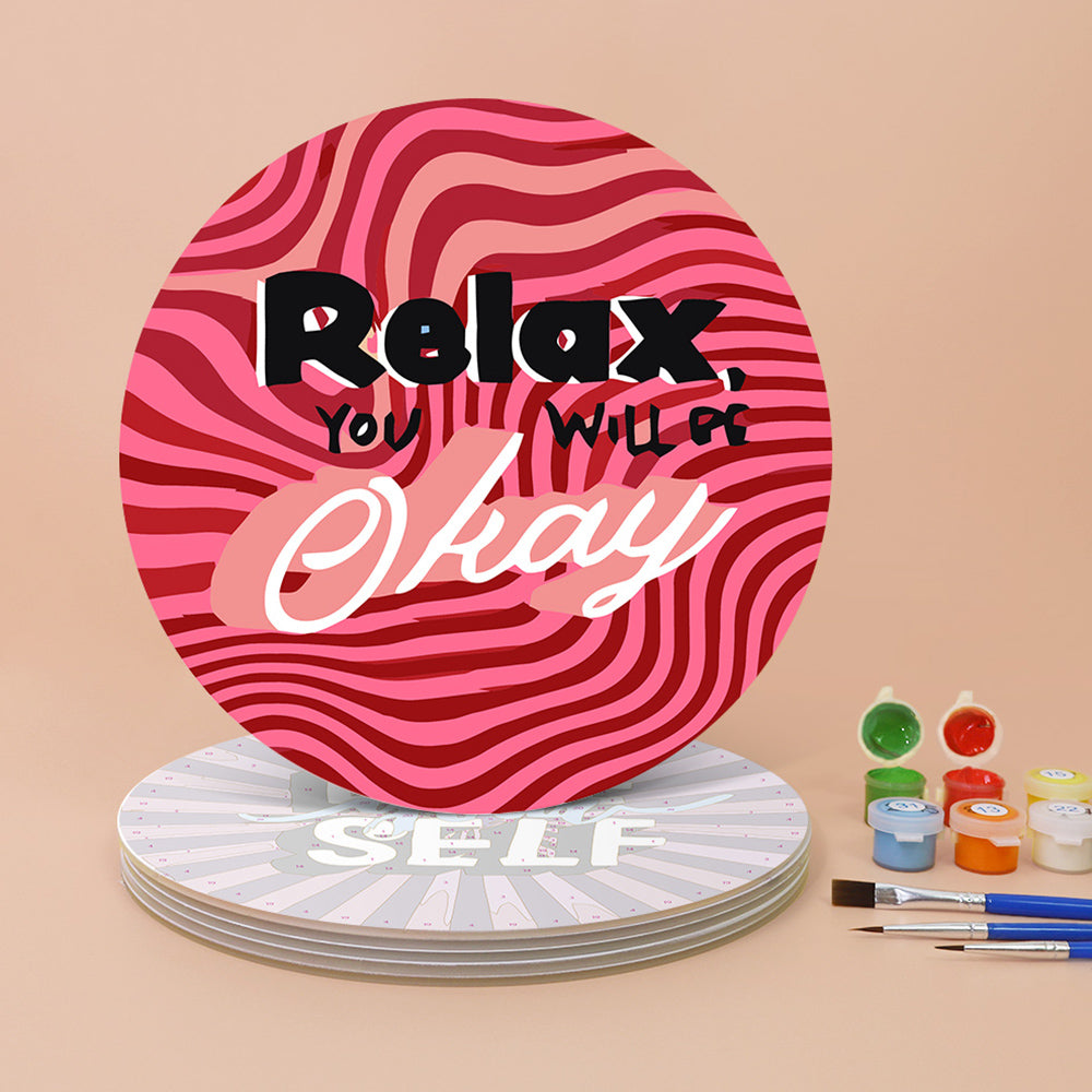 6 Stück Inspirierende Worte Tischsets Malen nach Zahlen