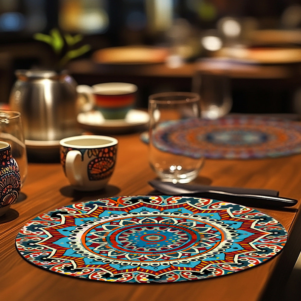 6 Stück Komplexe Mandala Tischsets Malen nach Zahlen