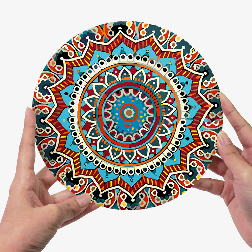 6 Stück Komplexe Mandala Tischsets Malen nach Zahlen