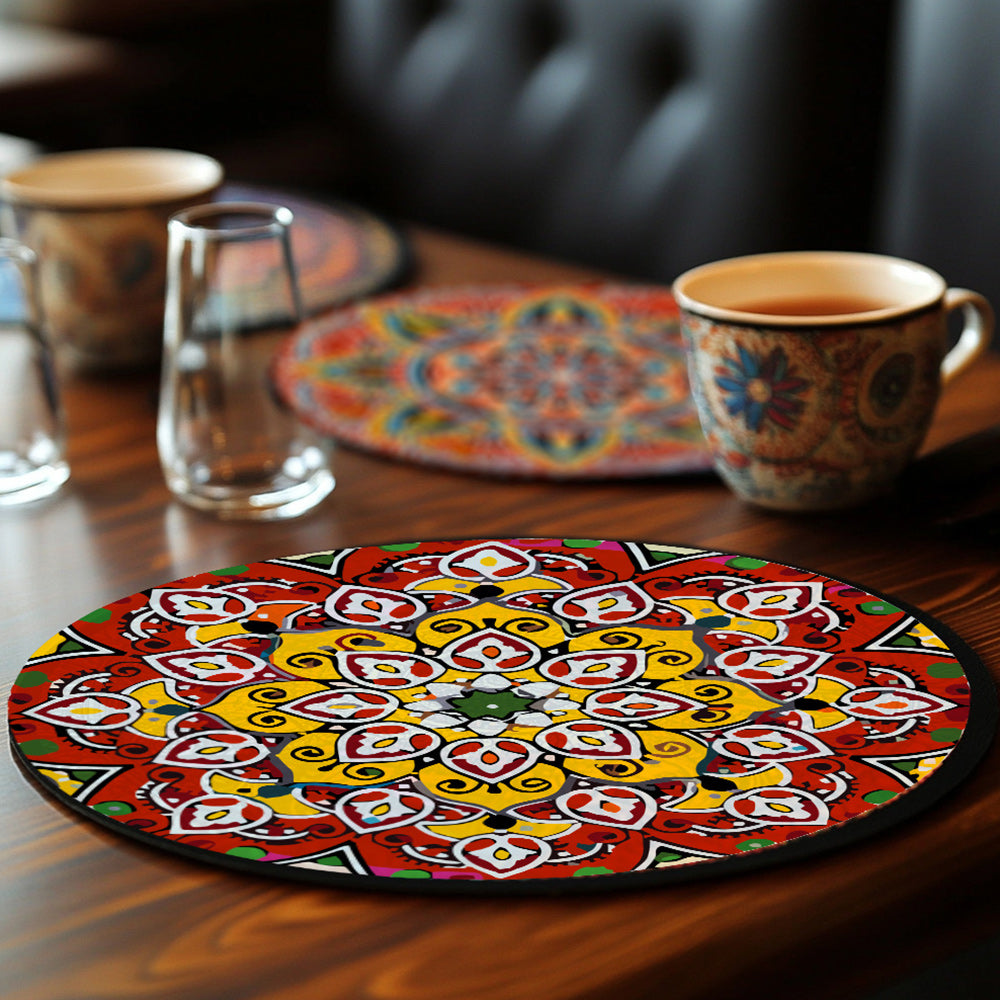 6 Stück Komplexe Mandala Tischsets Malen nach Zahlen