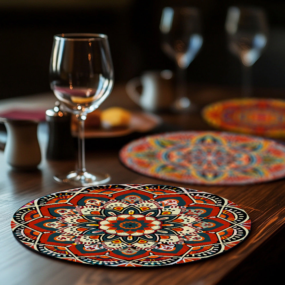 6 Stück Komplexe Mandala Tischsets Malen nach Zahlen