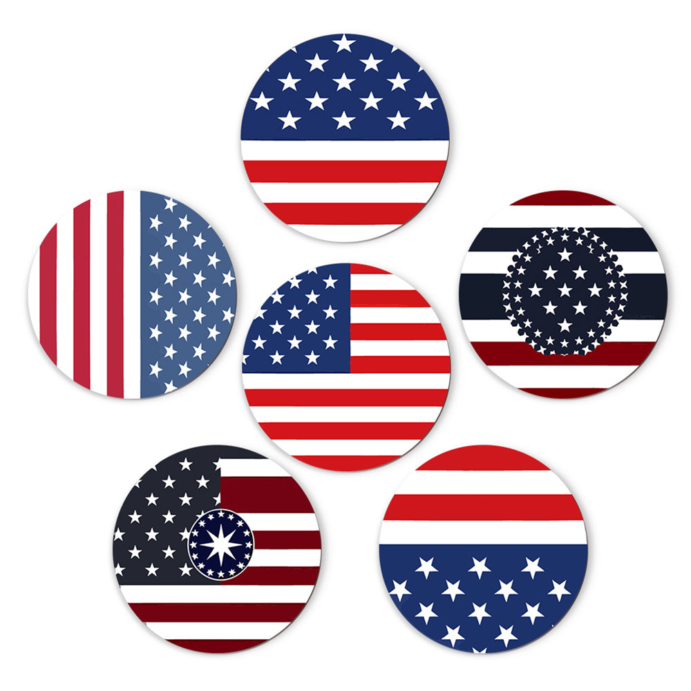 6 Stück Tischsets mit Sternenbanner-Flagge Malen nach Zahlen