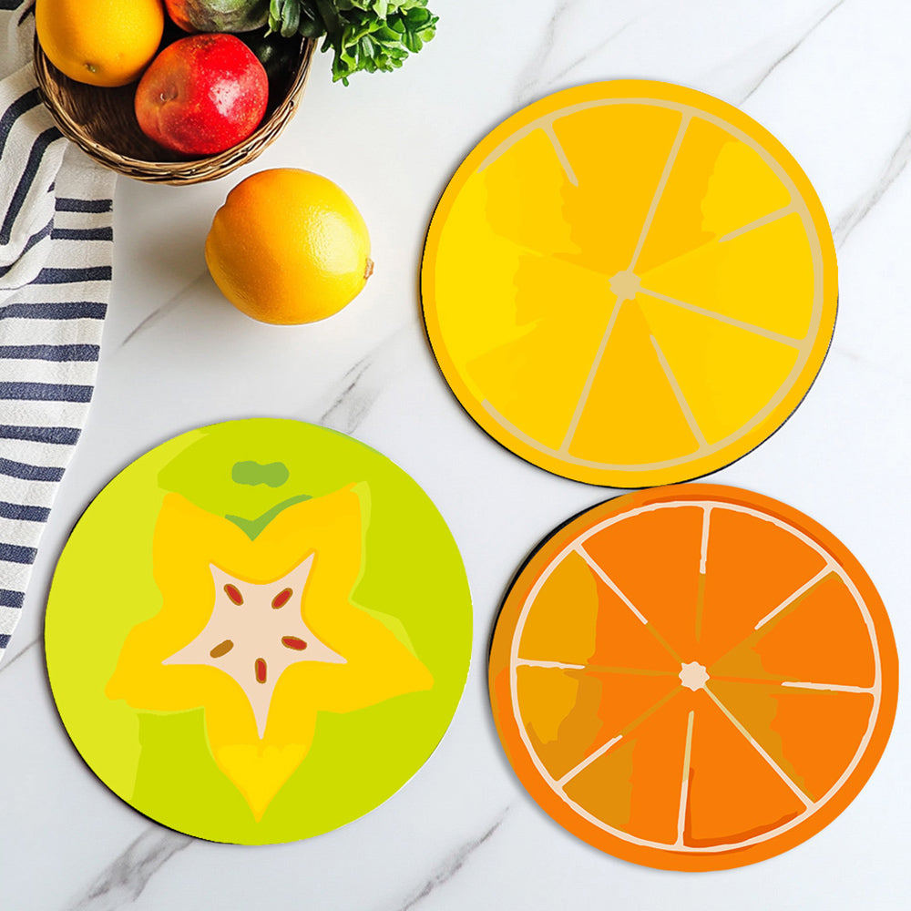 6 Stück Verschiedene Obst Tischsets Malen nach Zahlen