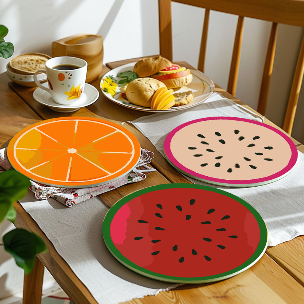 6 Stück Verschiedene Obst Tischsets Malen nach Zahlen