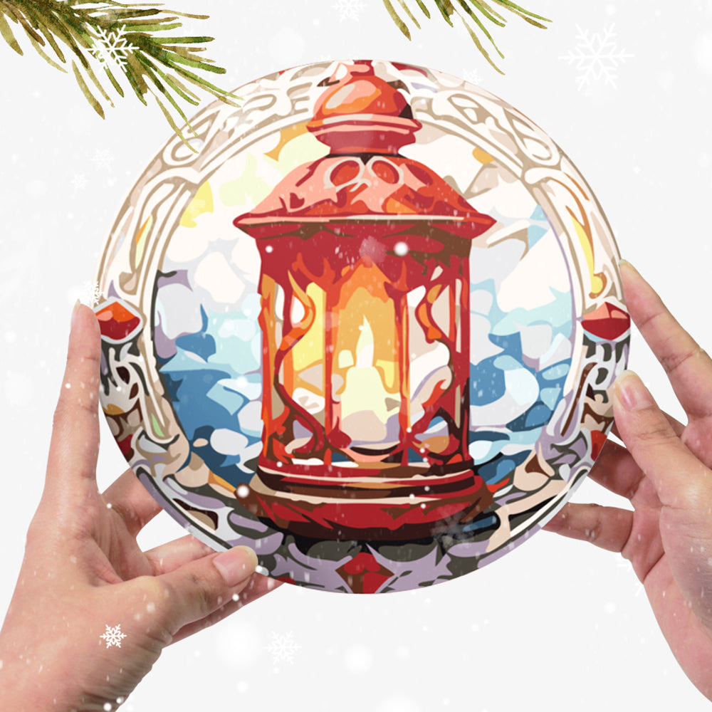 6 Stück Weihnachts-Lebkuchenmann Tischsets Malen nach Zahlen