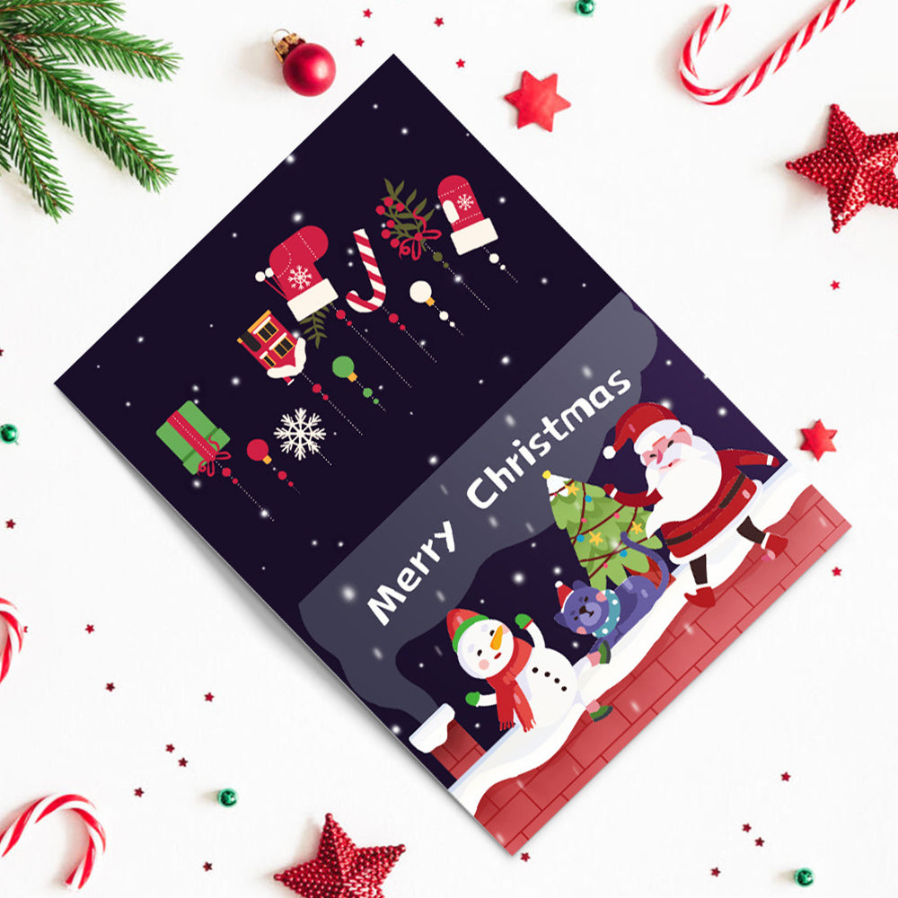 6 Weihnachtskarten Malen nach Zahlen | Frohe Weihnachten