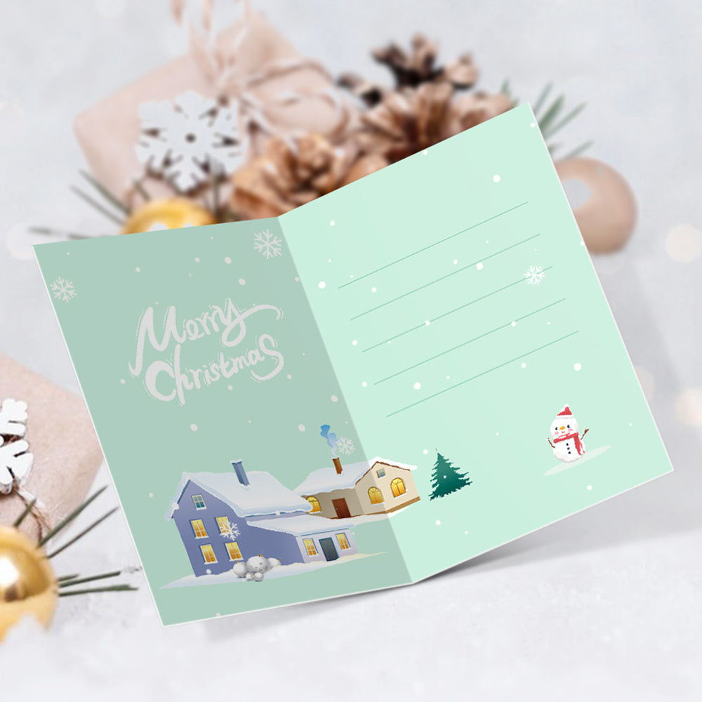 6 Weihnachtskarten Malen nach Zahlen | Weihnachtsmanns Geschenkpaket