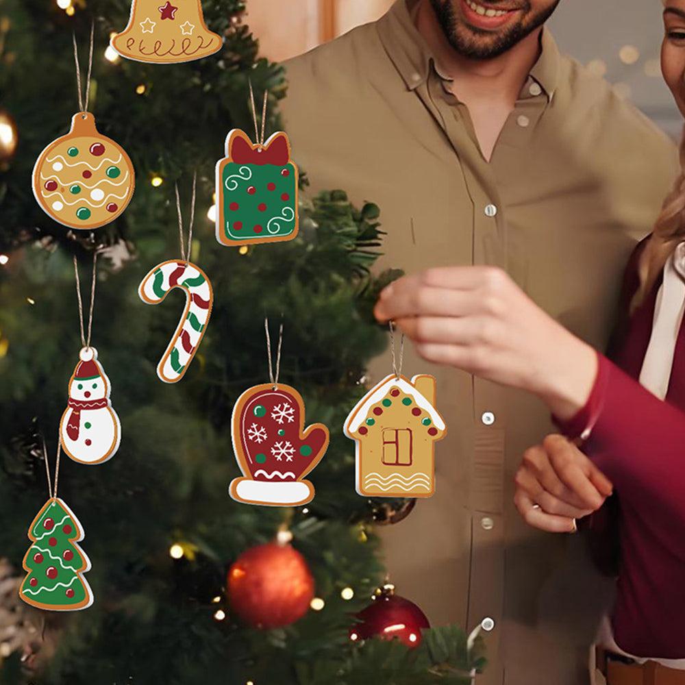 8 Stück Weihnachtsschmuck Malen nach Zahlen | Glocken und Handschuhe Set