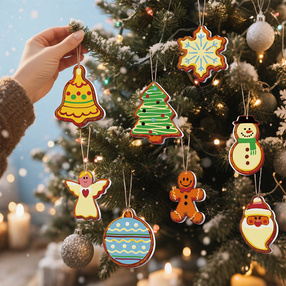 8 Stück Weihnachtsschmuck Malen nach Zahlen | Heiligabend Set