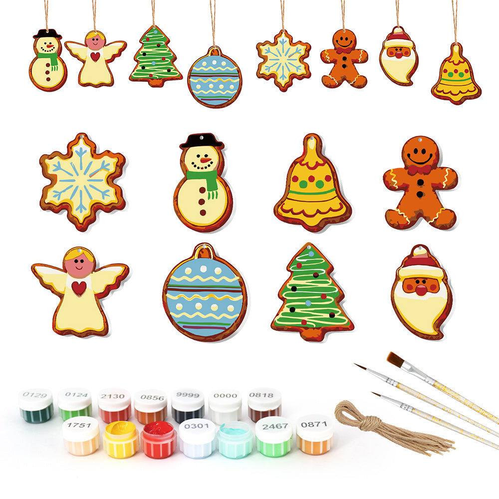 8 Stück Weihnachtsschmuck Malen nach Zahlen | Heiligabend Set