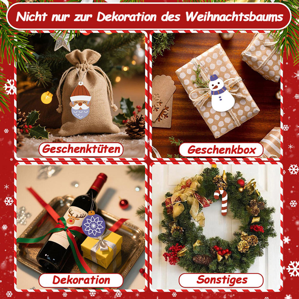 8 Stück Weihnachtsschmuck Malen nach Zahlen | Lila Dekoration Set