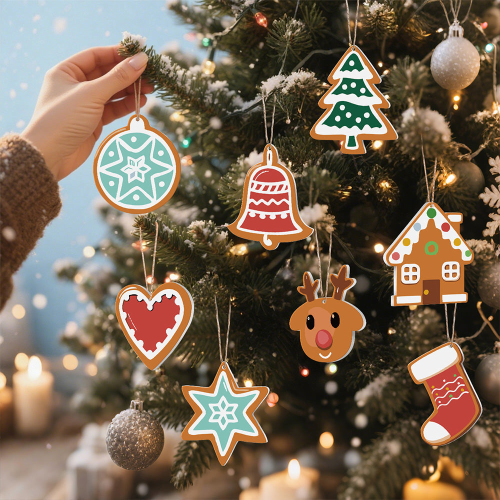 8 Stück Weihnachtsschmuck Malen nach Zahlen | Magischer Weihnachtsstern Set