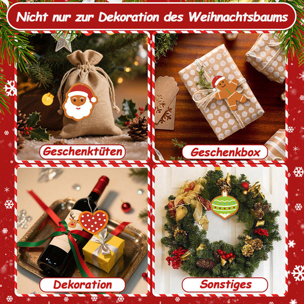 8 Stück Weihnachtsschmuck Malen nach Zahlen | Mond und Sterne Set
