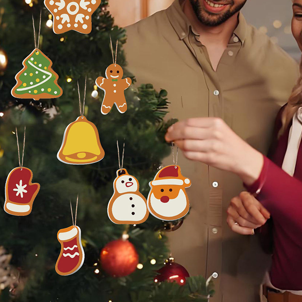 8 Stück Weihnachtsschmuck Malen nach Zahlen | Schneemann und Schneeflocken Set
